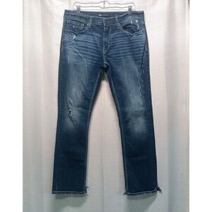 BKE Jake Straight Jeans‎ Mens 36x32 Medium Washed Denim Comfort Distressed